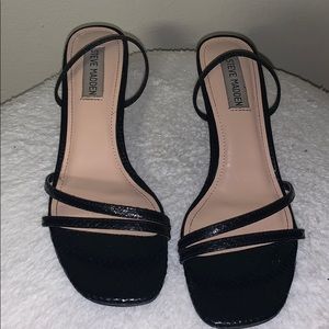 Black strappy Steve Madden Mini heels